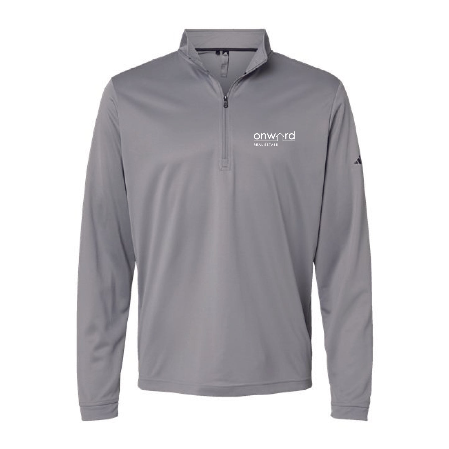 Adidas Men's Quarter Zip - Grey Three Melange