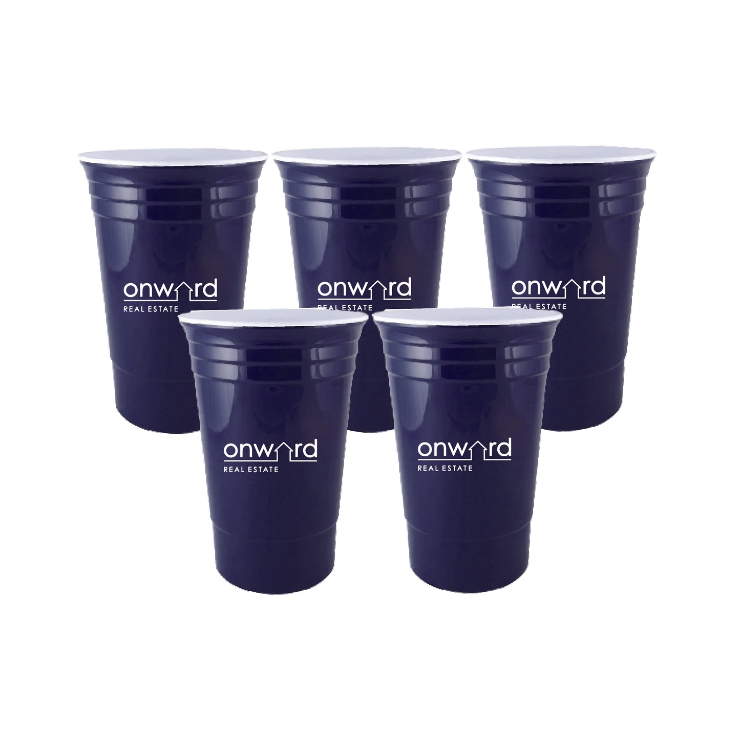 16oz Party Cups - Navy - 5 Pack